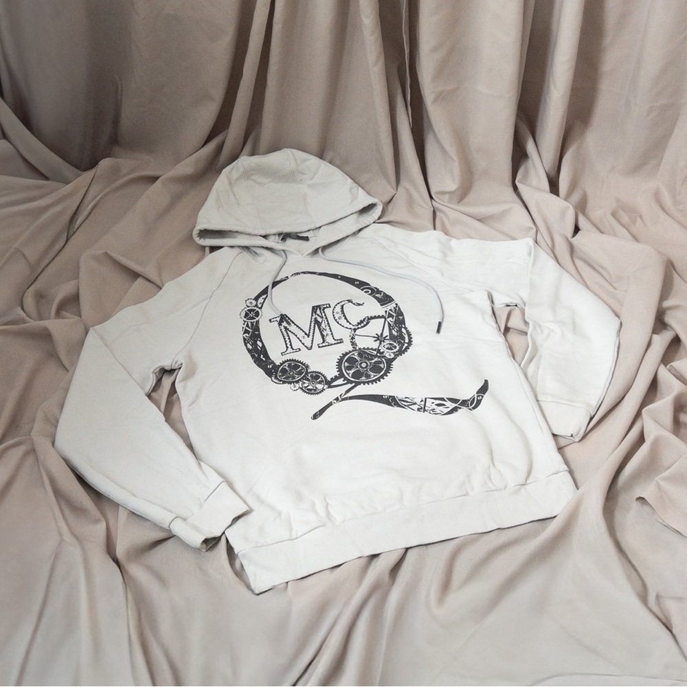 McQ by Alexander McQueen Gray Hoodie with Black Graphic